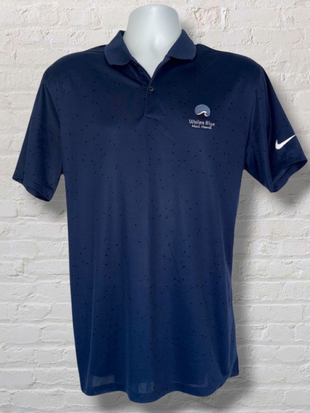 Nike Dri-FIT Wailea Blue Maui Hawaii Golf Polo Shirt Men’s Medium